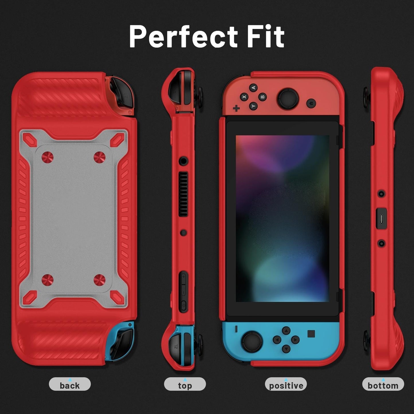 Protective Tpu Pc Case for Nintendo Switch Oled - Red