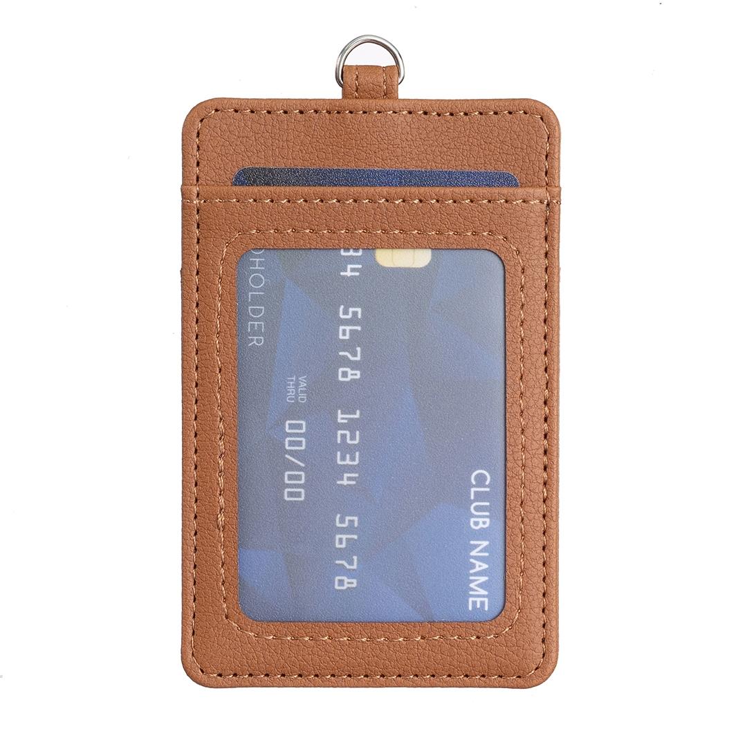 Vertical Id Card Bag & Lanyard - Blue
