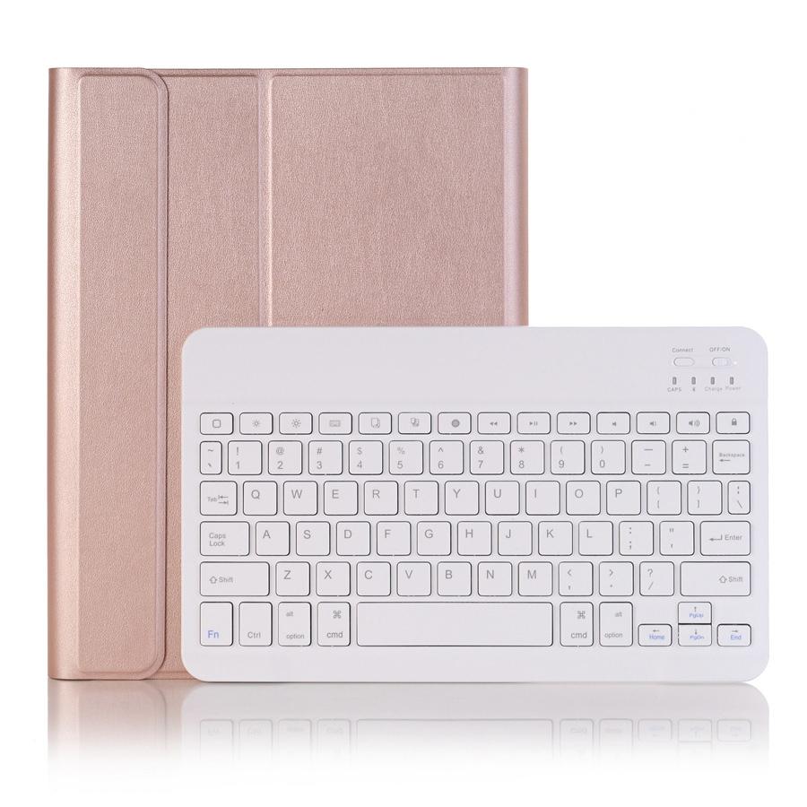 Bluetooth Keyboard Leather Tablet Case For Ipad Air 3 / Pro 10.5 / 10.2 - Detachable - Rose Gold