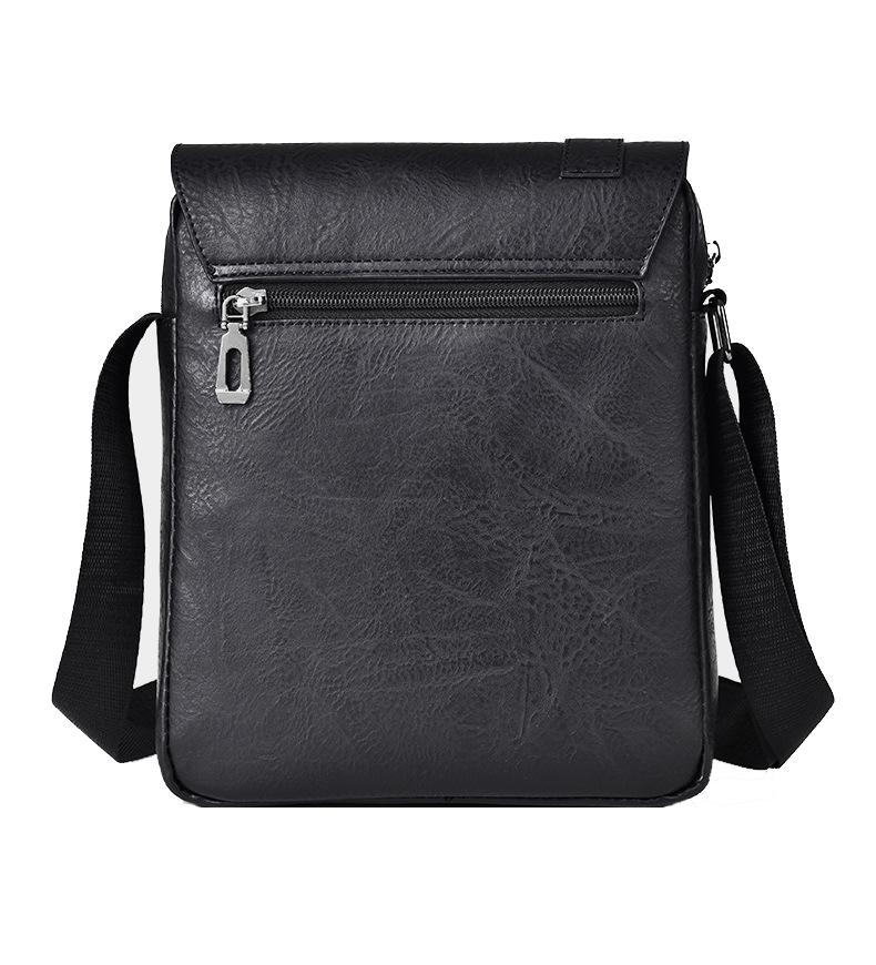 Retro Crossbody Messenger Bag Large Capacity - Dark Brown
