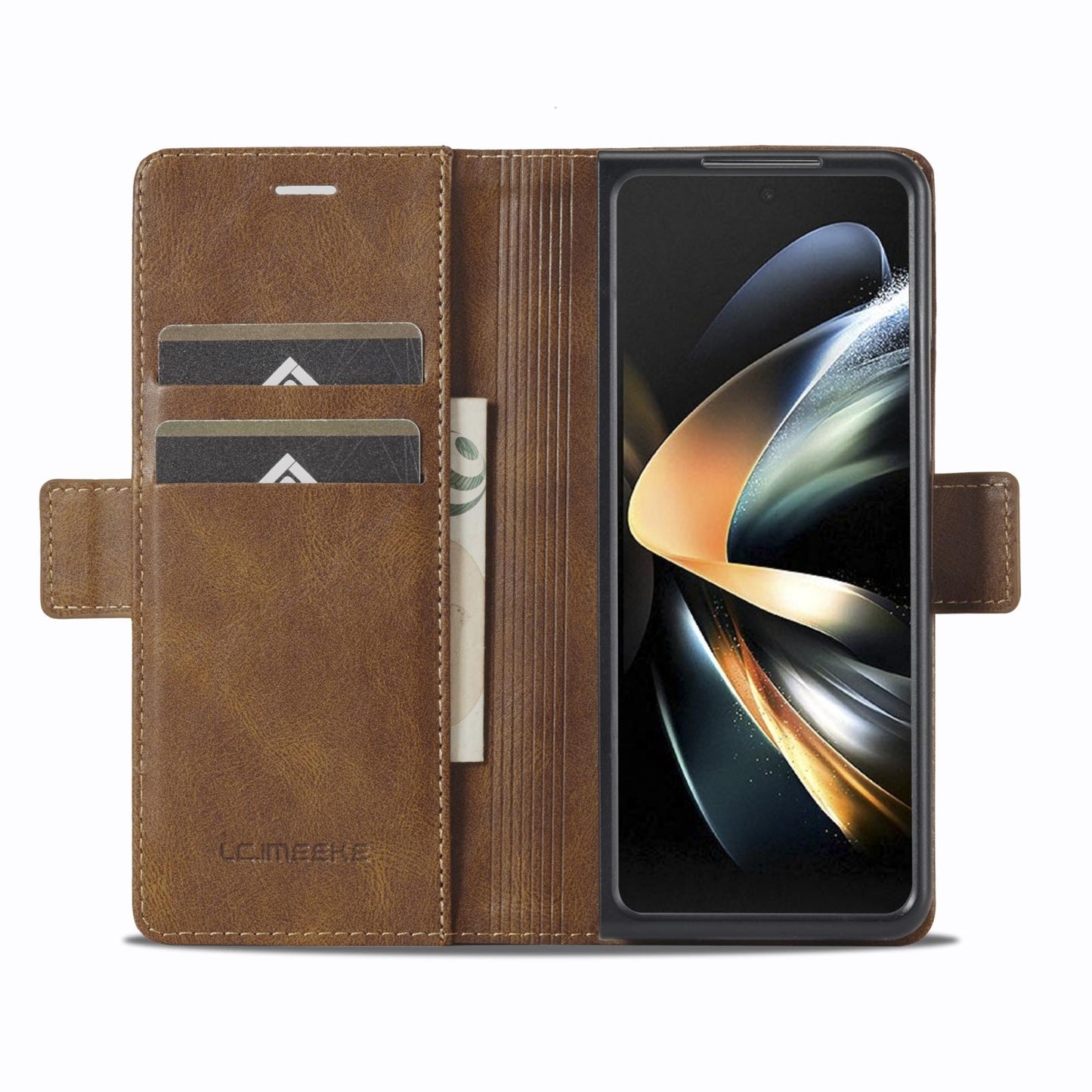 Rfid Leather Phone Case for Samsung Galaxy z Fold 4 / 5g - Secure & Stylish - Blue