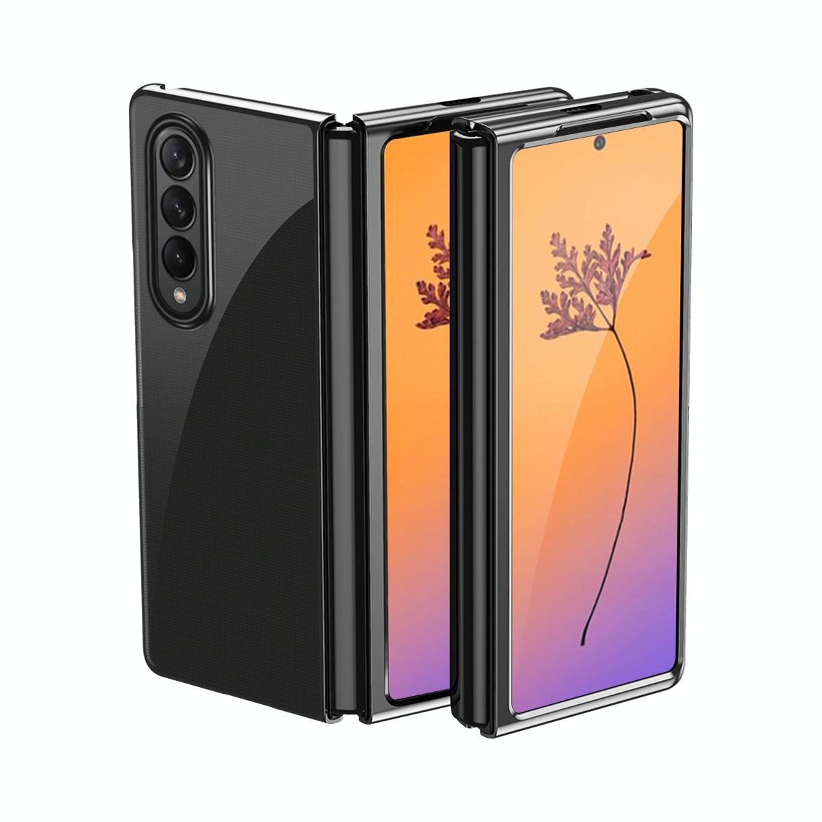Shockproof Clear Phone Case for Samsung Galaxy z Fold 4 - Black