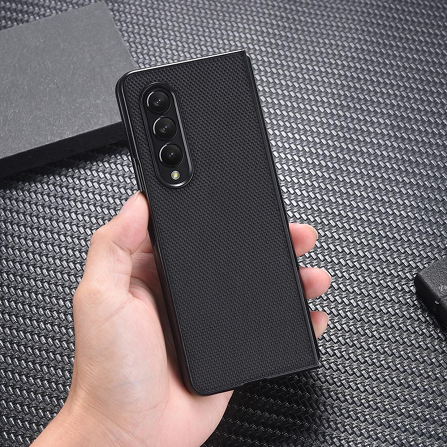 For Samsung Galaxy Z Fold4 5G Shockproof Nylon Phone Case - Grey