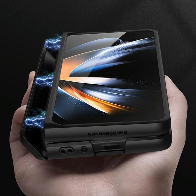 Foldable Magnetic Hinged Case for Samsung Galaxy z Fold 4 - Night Green