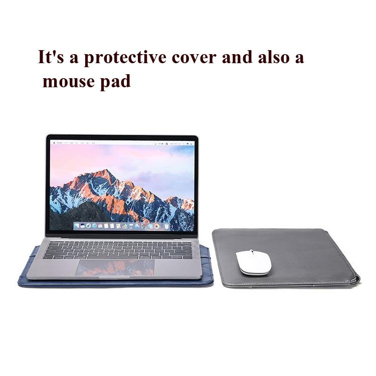 13-14 Inch Thin & Light Microfiber Leather Notebook Liner Bag for Computers - Red
