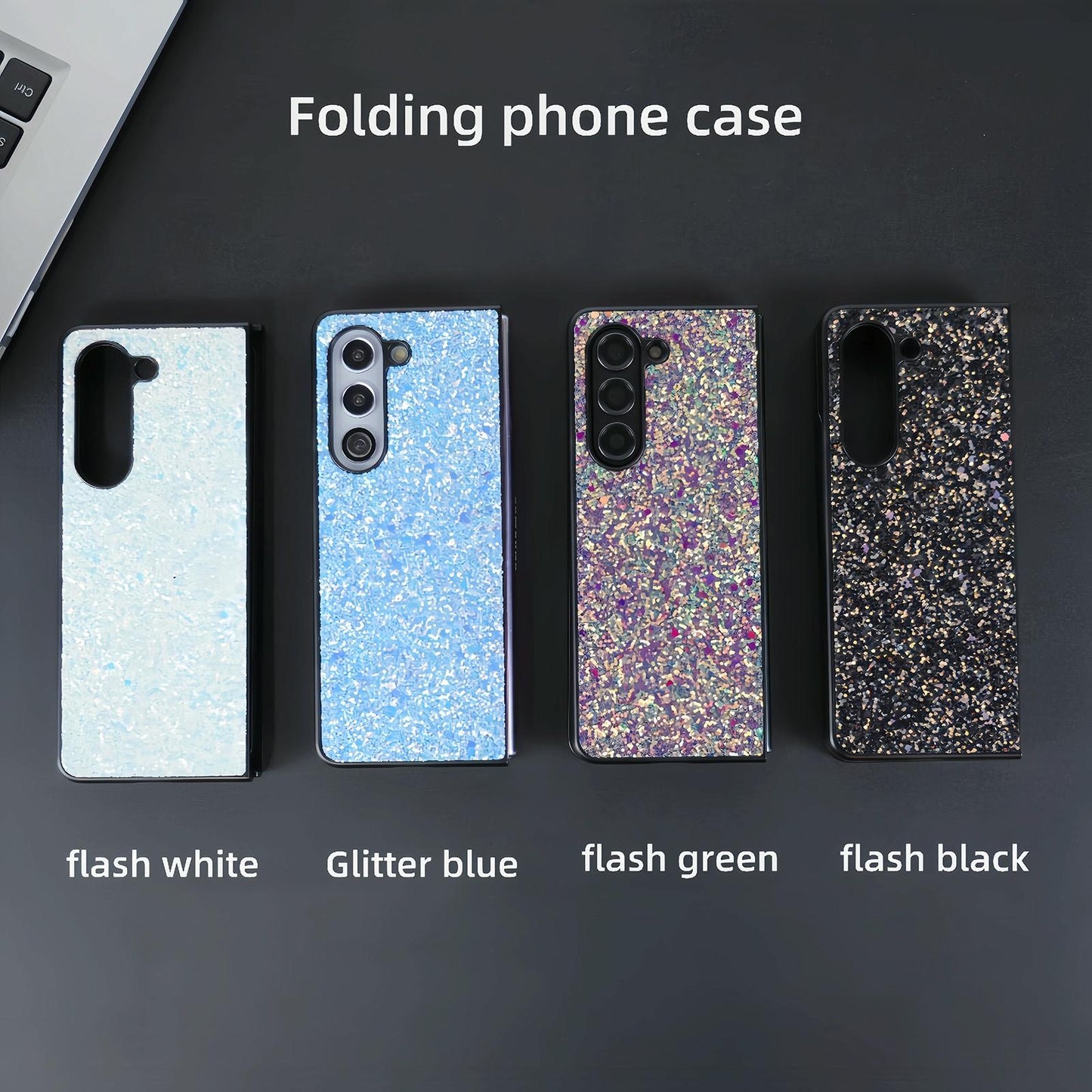 Foldable Diamond Case for Samsung Galaxy z Fold 4 - Compact and Stylish - Flash Green