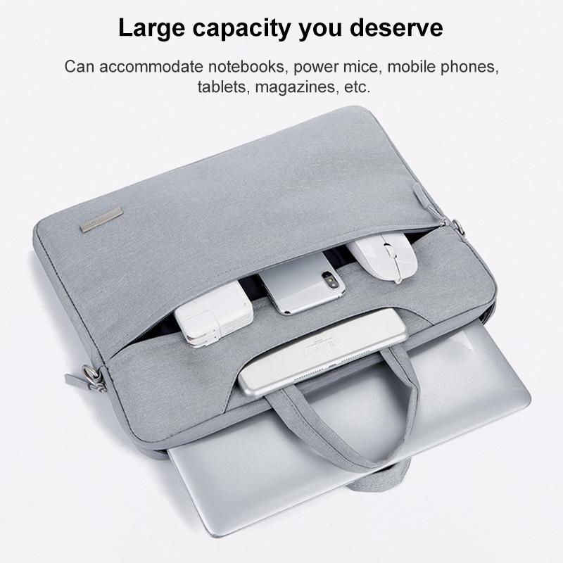 12 Laptop Handbag With Shoulder Strap And Power Bag - Inner Bag - Grey