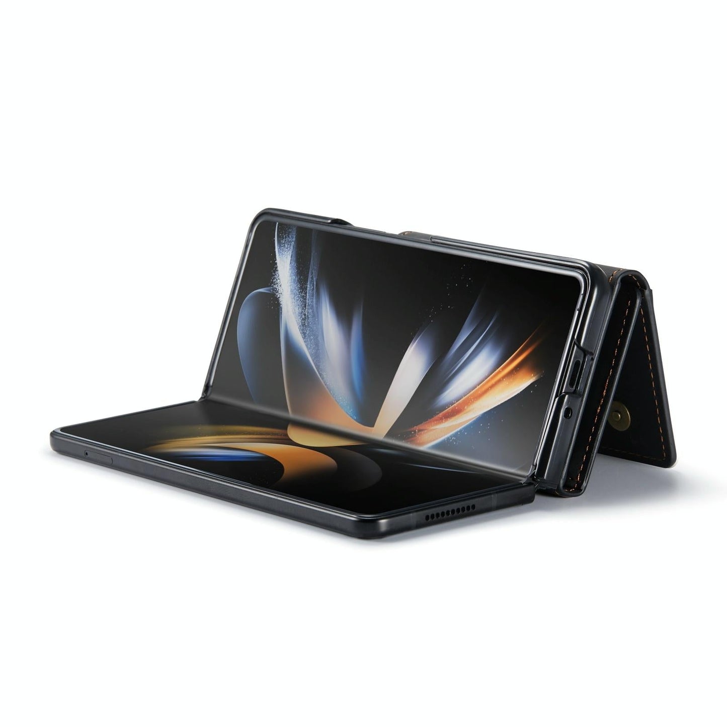 Multi-card Phone Case for Samsung Galaxy z Fold 4 - Fits Dg.ming M2 Series - Coffee