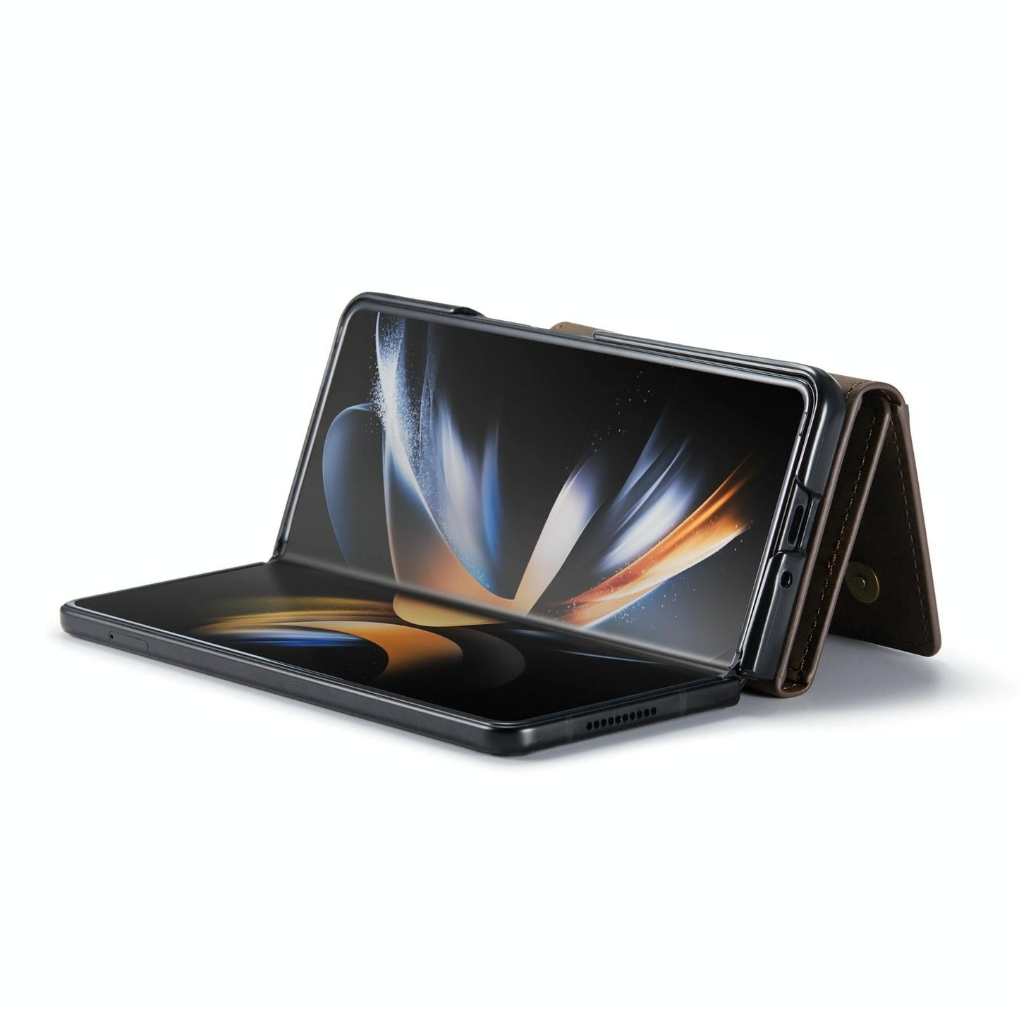 Multi-card Phone Case for Samsung Galaxy z Fold 4 - Fits Dg.ming M2 Series - Coffee