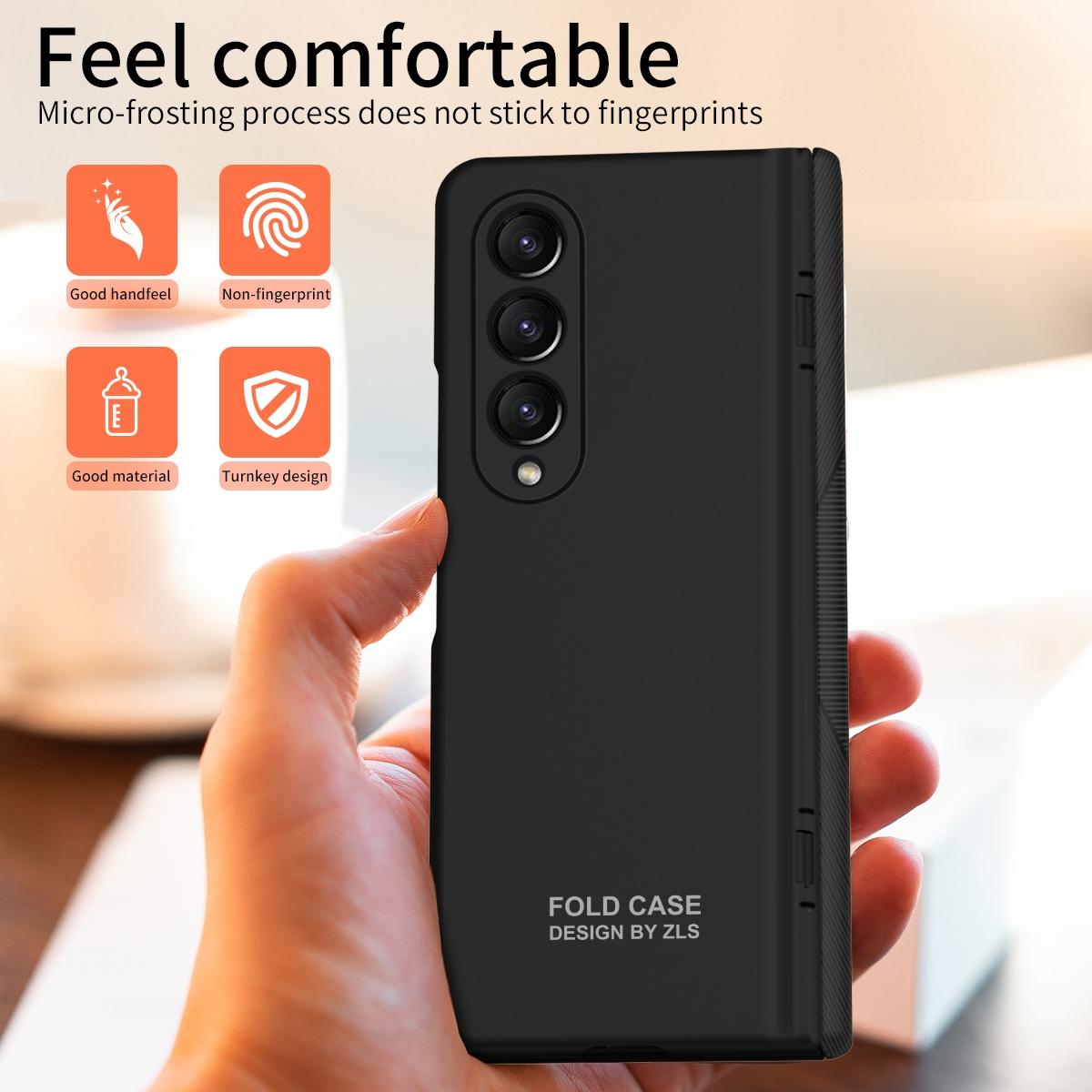 Foldable Phone Case with Pen and Stylus for Samsung Galaxy z Fold 4 / 5g - White