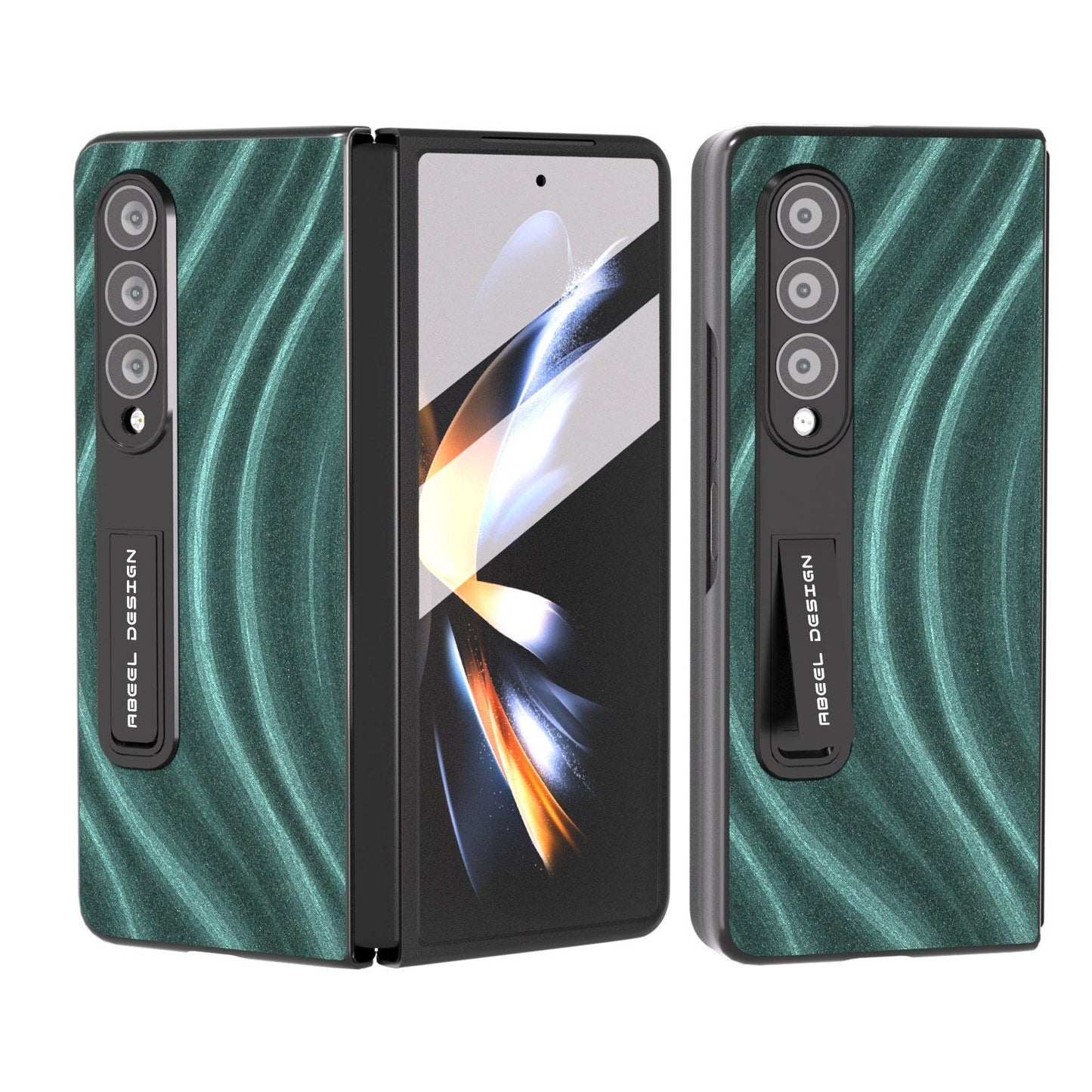 Galactic Pattern Phone Case for Samsung Galaxy z Fold 4 5g - Integrated Protection - Green