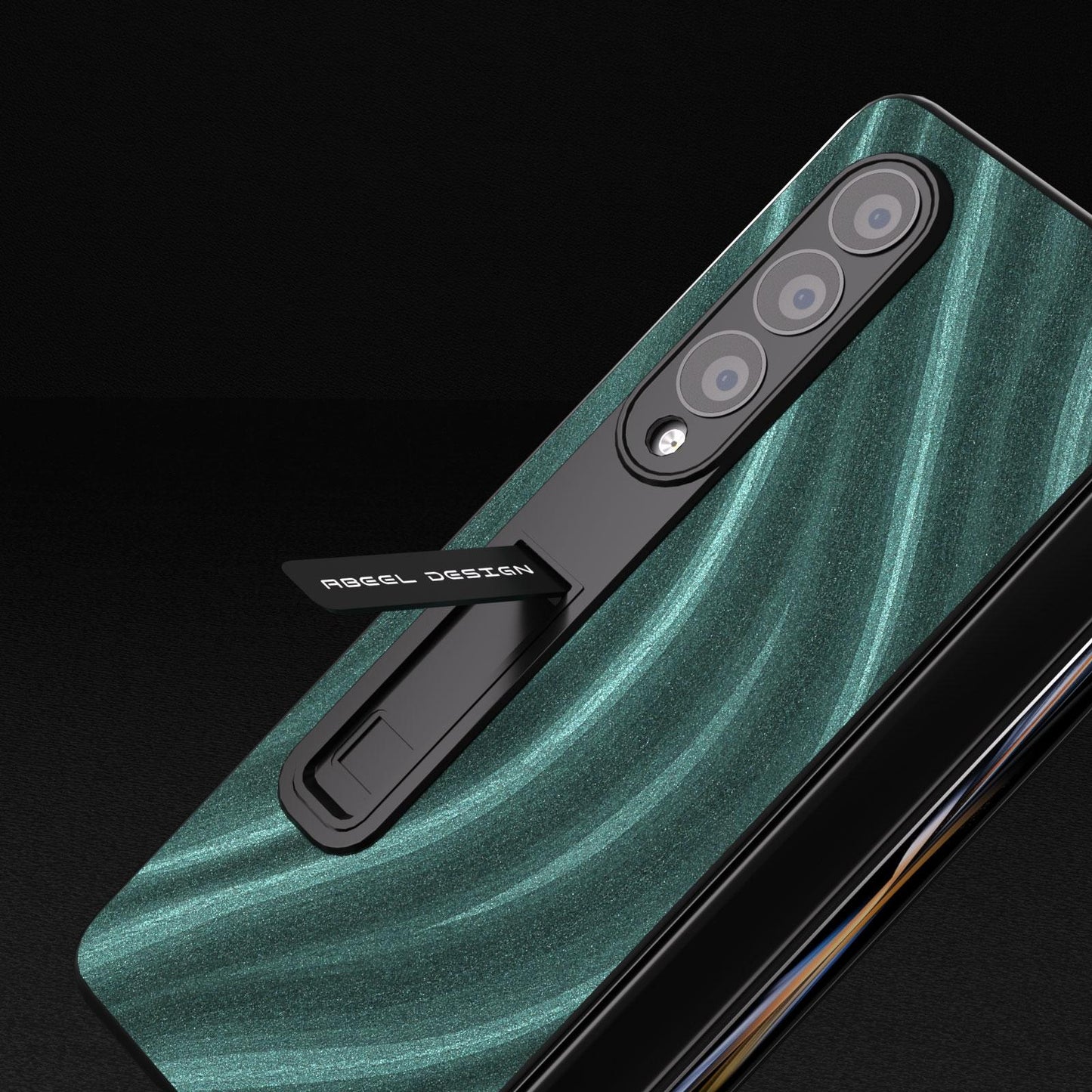 Galactic Pattern Phone Case for Samsung Galaxy z Fold 4 5g - Integrated Protection - Green