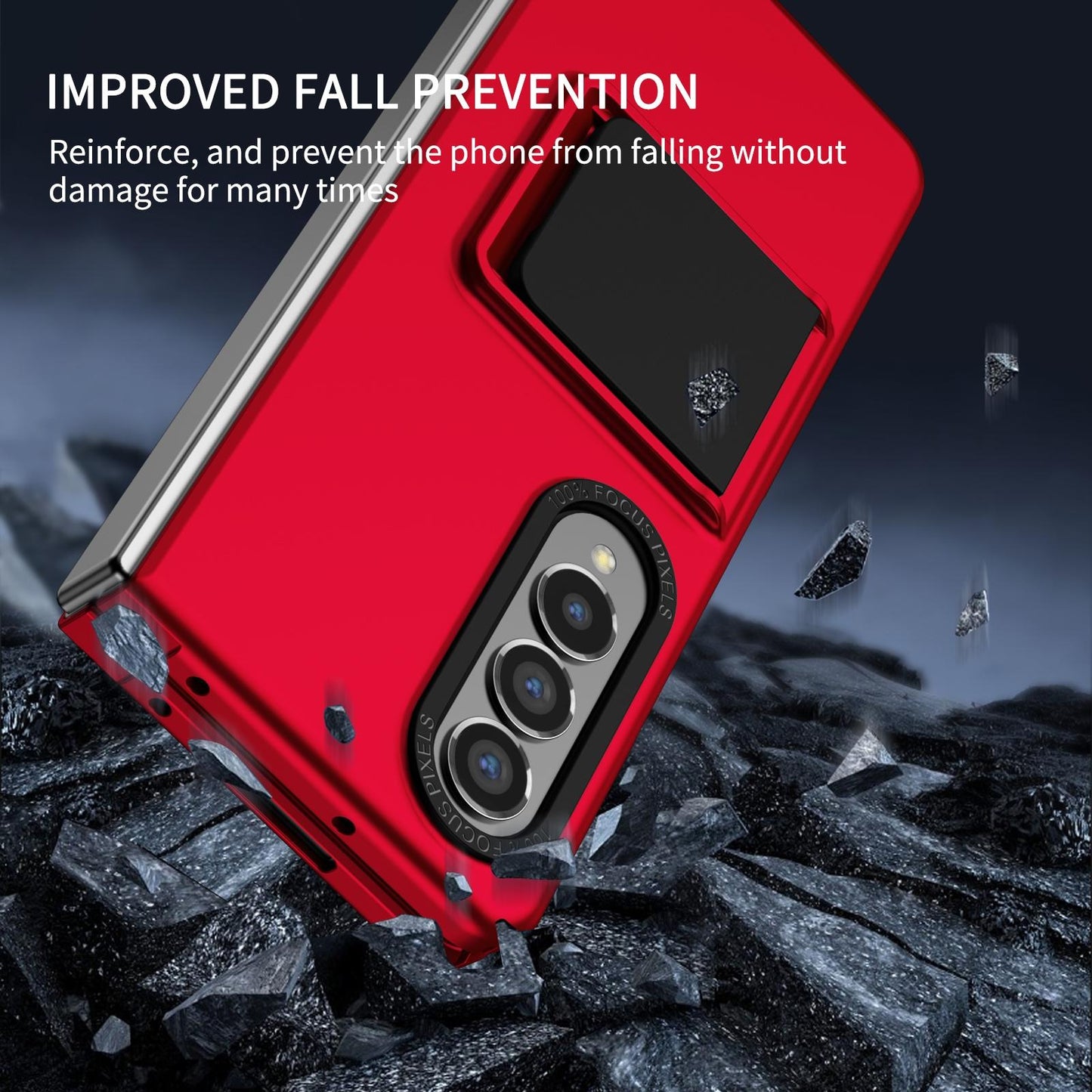 Foldable 3d Design Phone Case for Samsung Galaxy z Fold 4 / 5g - Wine Red