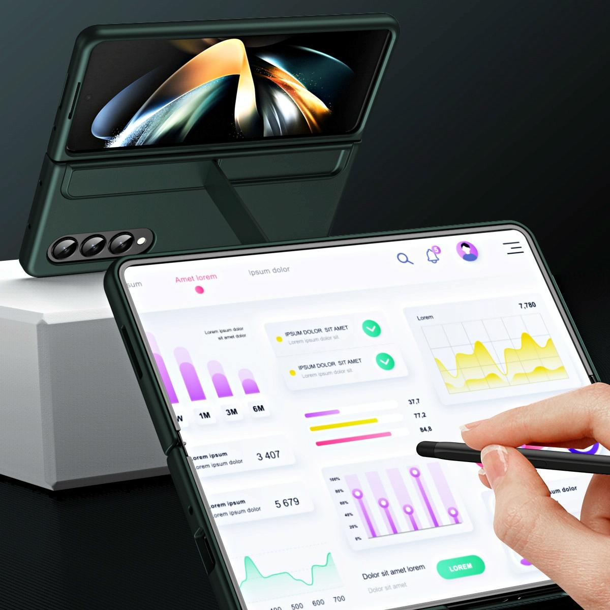 Detachable Pen & Phone Case for Samsung Galaxy z Fold 4 - 2 in 1 - Lavender