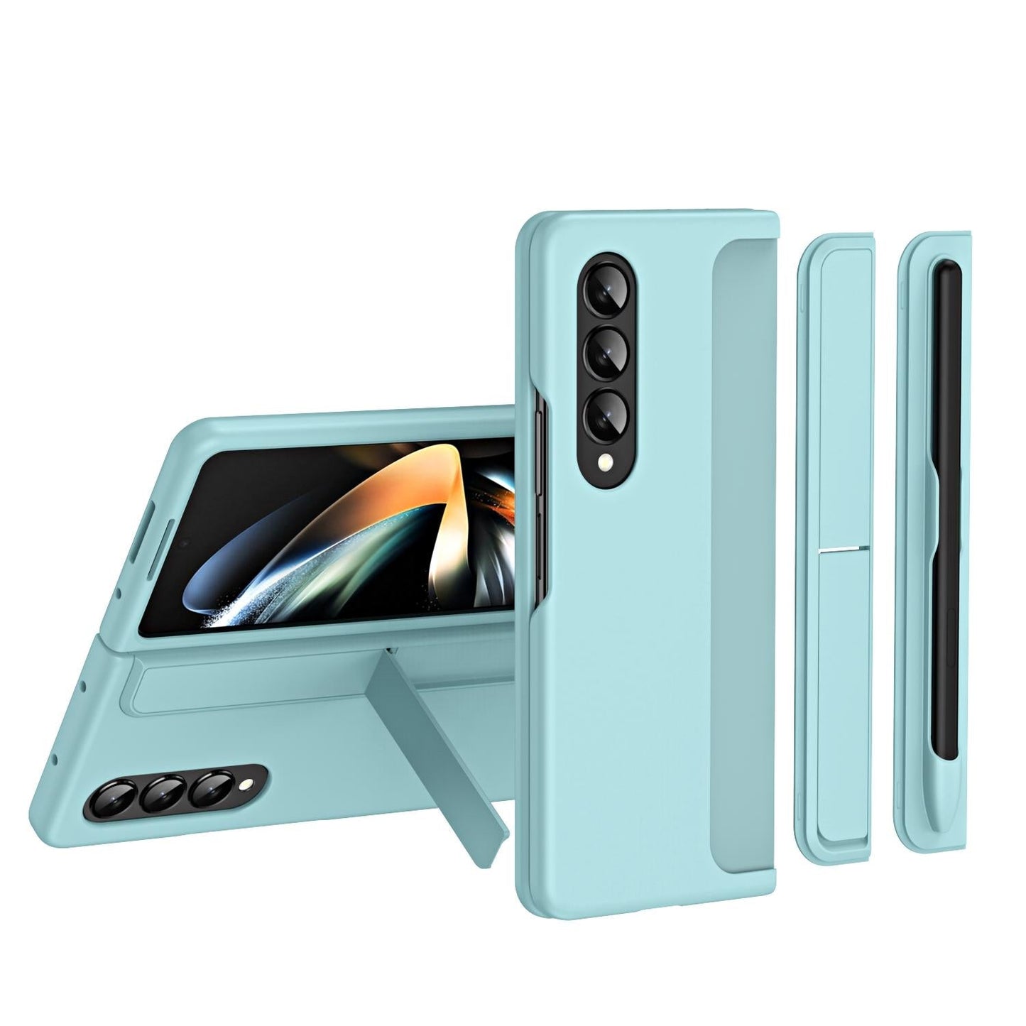 Detachable Pen & Phone Case for Samsung Galaxy z Fold 4 - 2 in 1 - Lavender