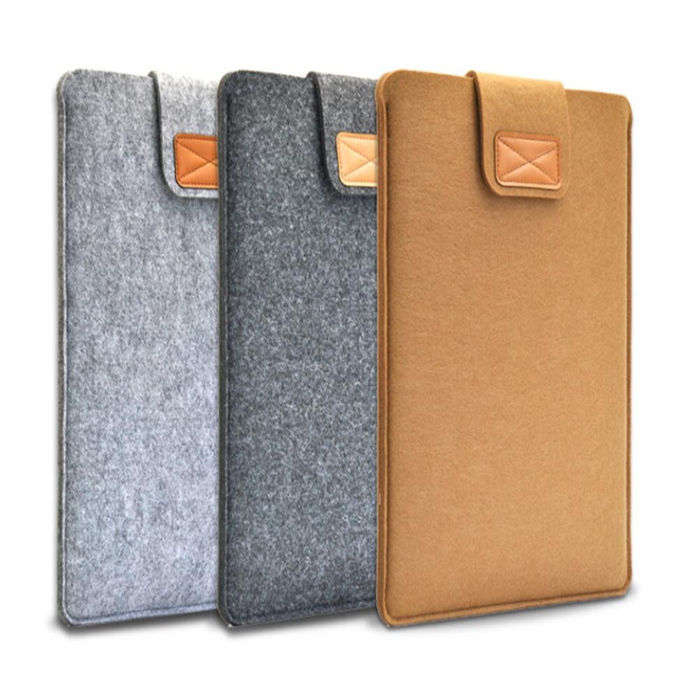 14 Vertical Felt Laptop / Tablet Sleeve Bag - Black - Dark Gray