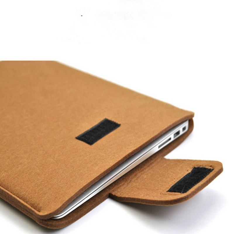 14 Vertical Felt Laptop / Tablet Sleeve Bag - Black - Dark Gray