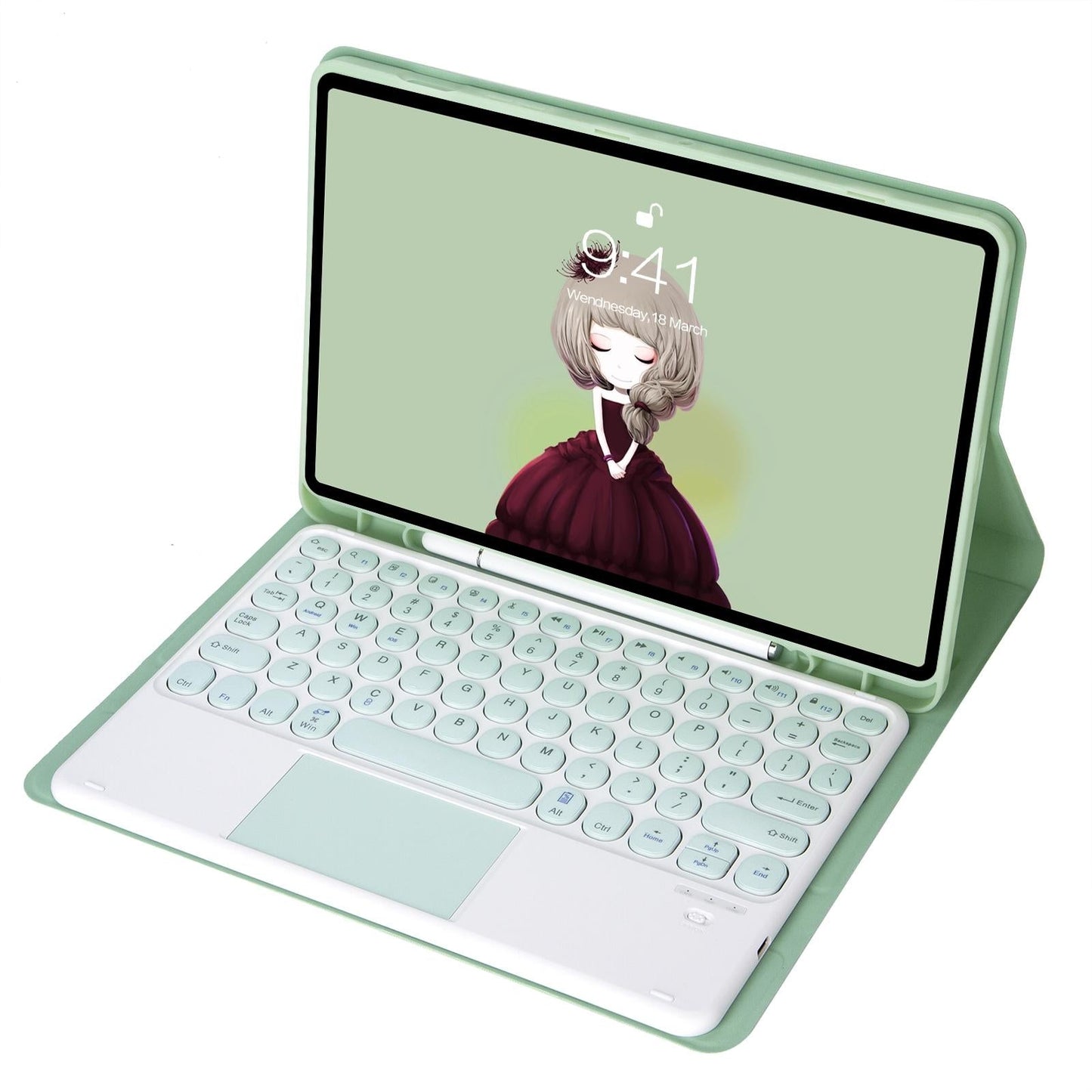 Detachable Bluetooth Keyboard Leather Case For Ipad 10.2 / Air 2019 / Pro 10.5 - Black - Eda001493803C
