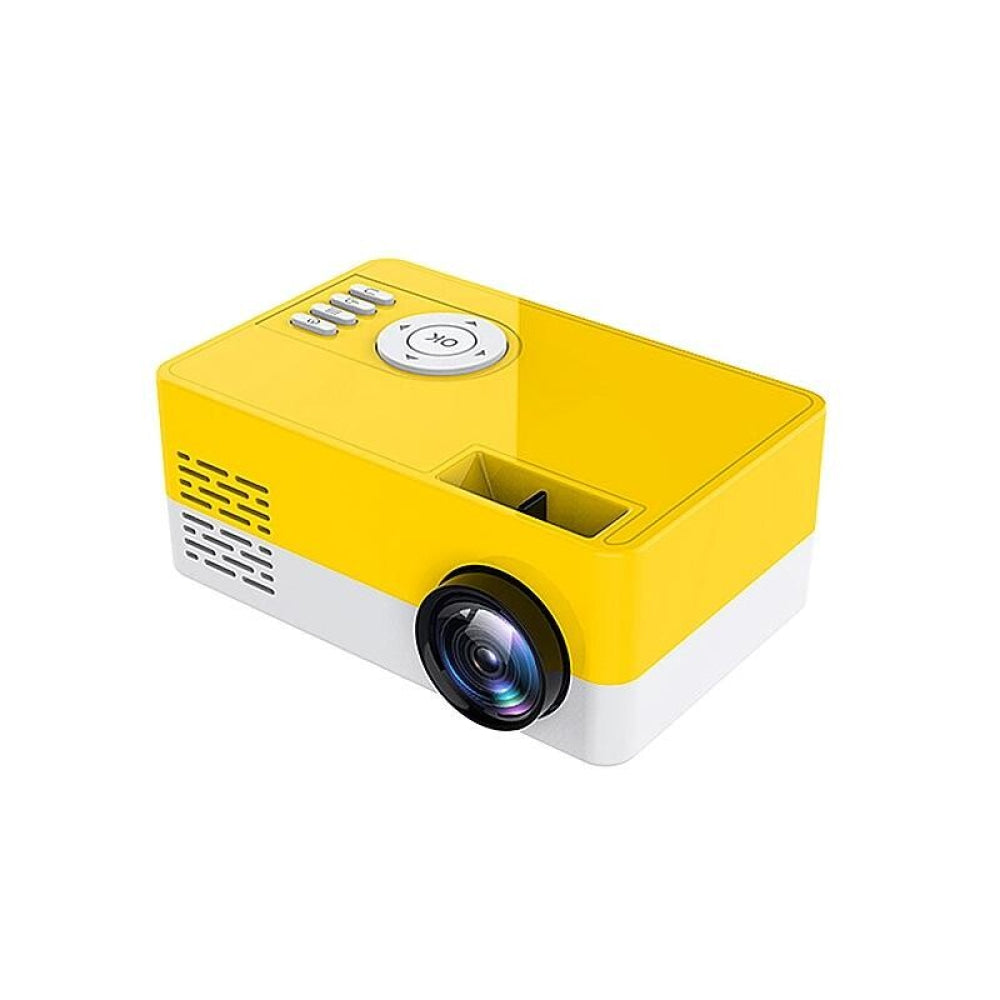 Portable Hd 1080P Led Projector With Tf / Av / Usb Support - Yellow White