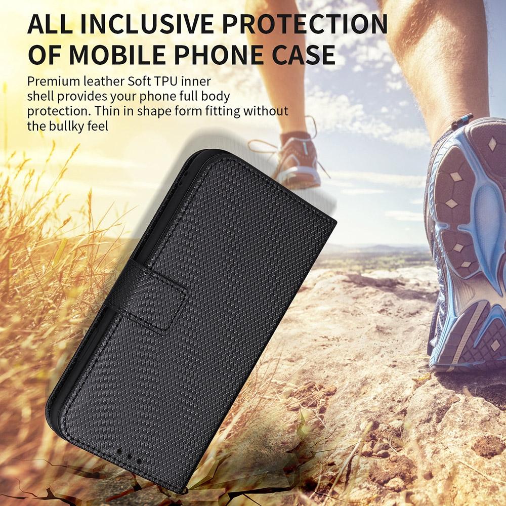 For Samsung Galaxy Z Fold4 5G Textured Leather Phone Case - Blue