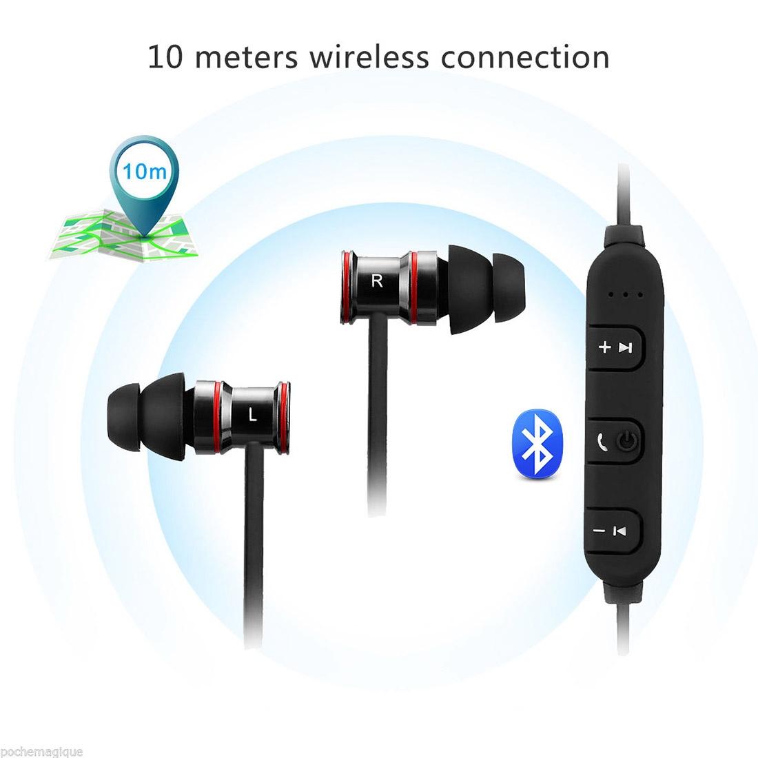 Waterproof Magnetic Sport Earbuds with Mic - Wireless Bluetooth V4.1 - Ip7G9654C