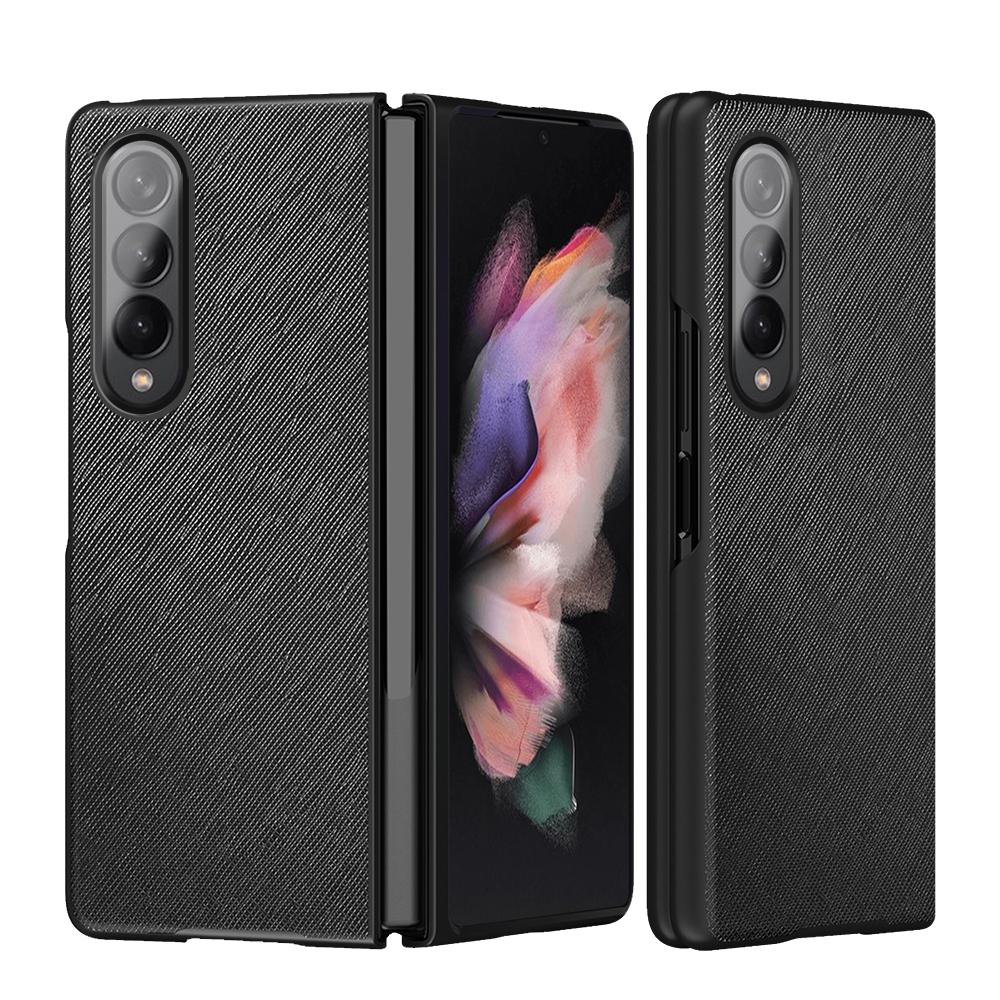 Foldable Cross Pattern Phone Case for Samsung Galaxy z Fold 4 / 5g - Foldable Design - Blue