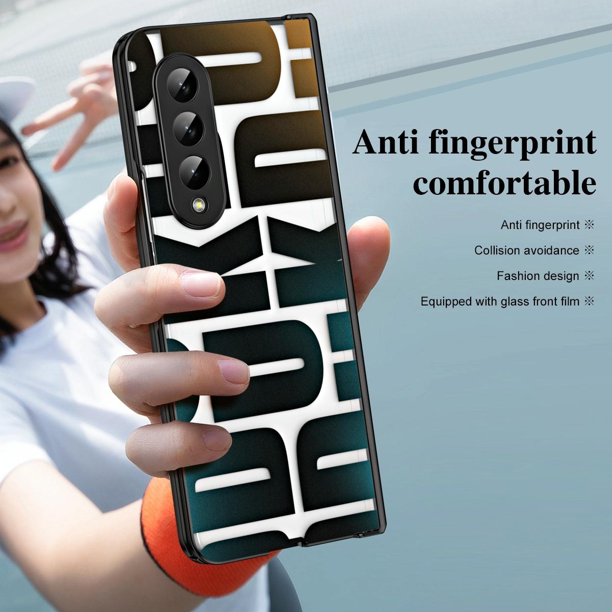Foldable Electroplated Phone Case for Samsung Galaxy z Fold 4 5g with Hinge - Tyrant Gold