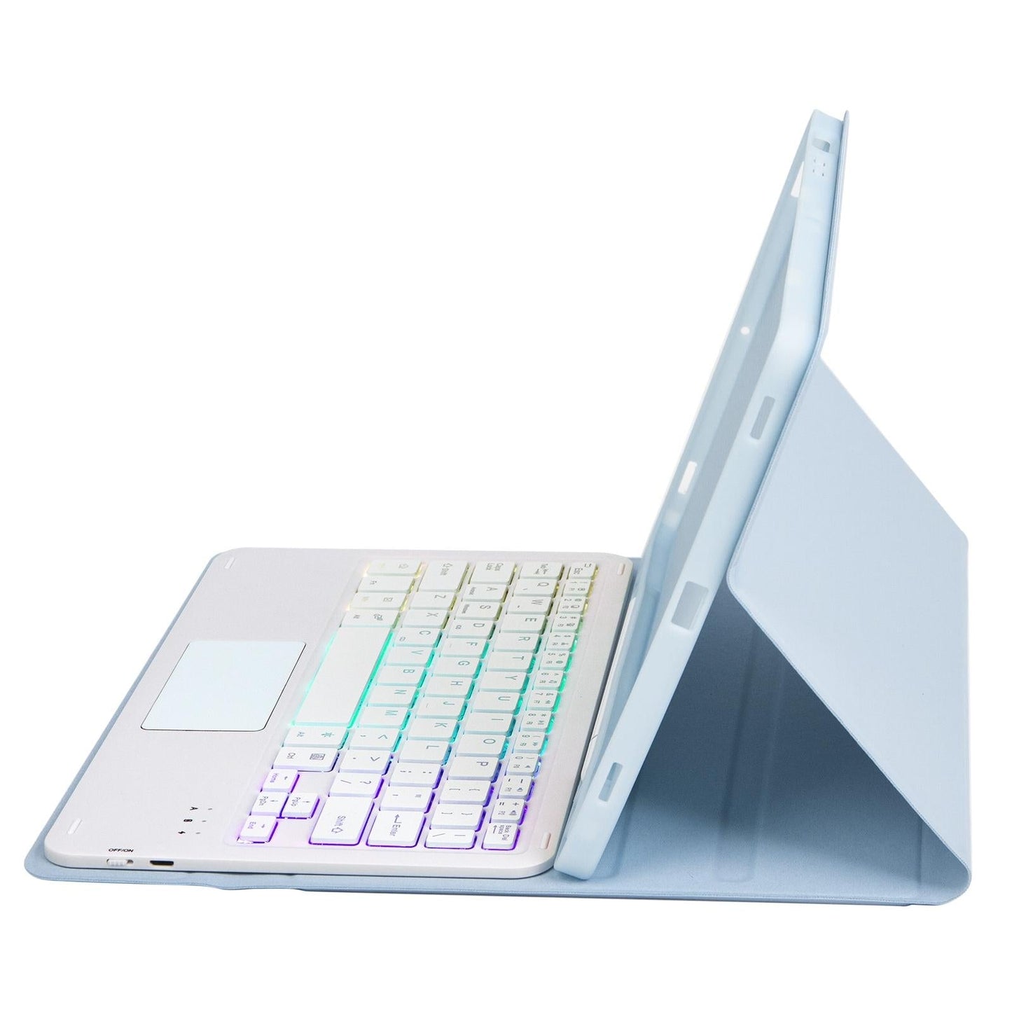 Bluetooth Keyboard Leather Case For Ipad 9.7 2018 & 2017 / Pro 9.7 / Air 2 With Touch Pad & Backlight - Mint Green
