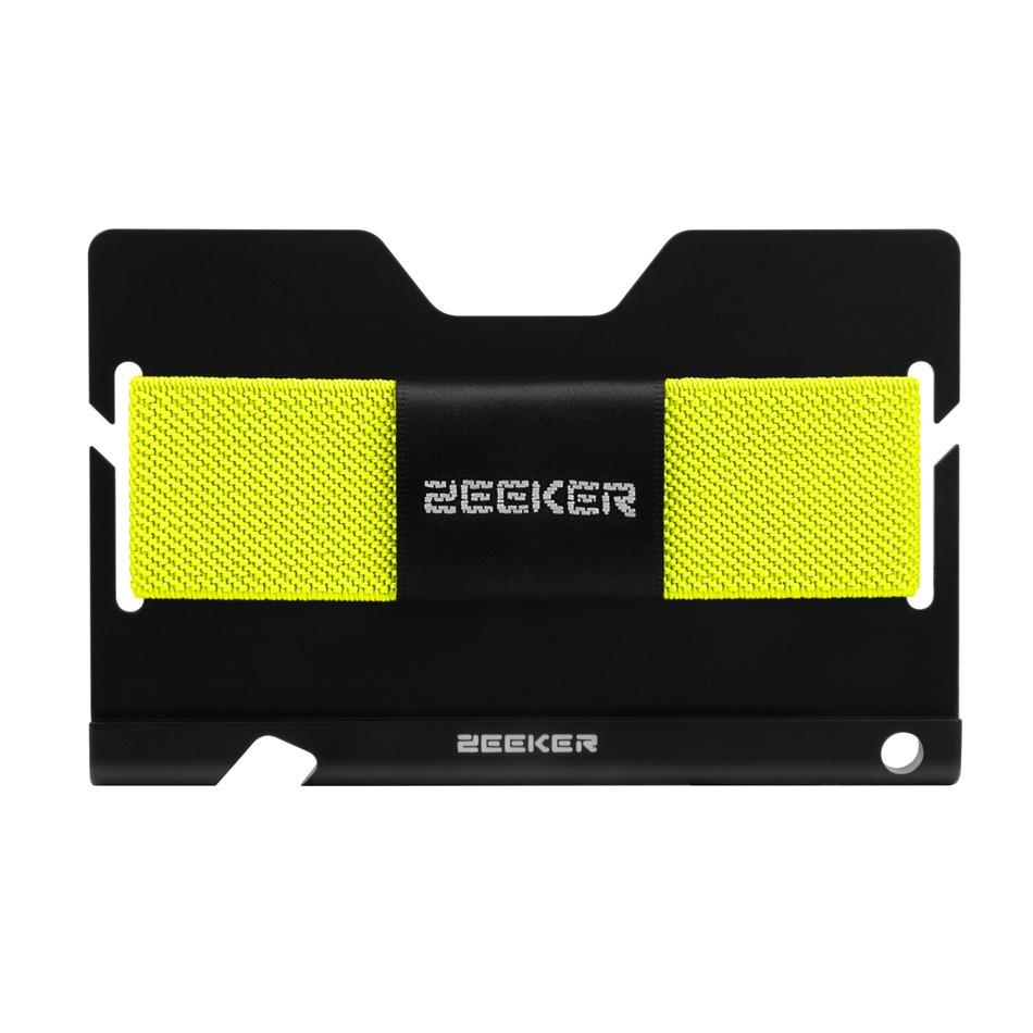 Multi Function Aluminum Card Holder For Men & Women Elastic Band Wallet - Blue