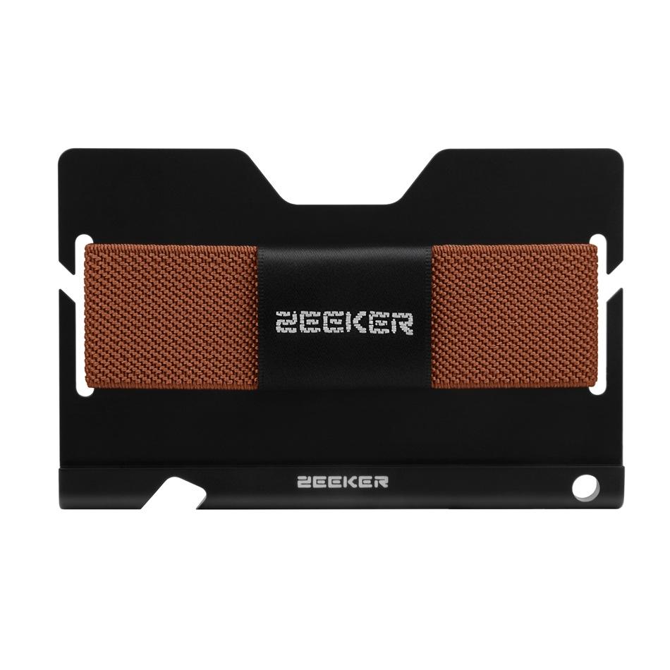 Multi Function Aluminum Card Holder For Men & Women Elastic Band Wallet - Blue