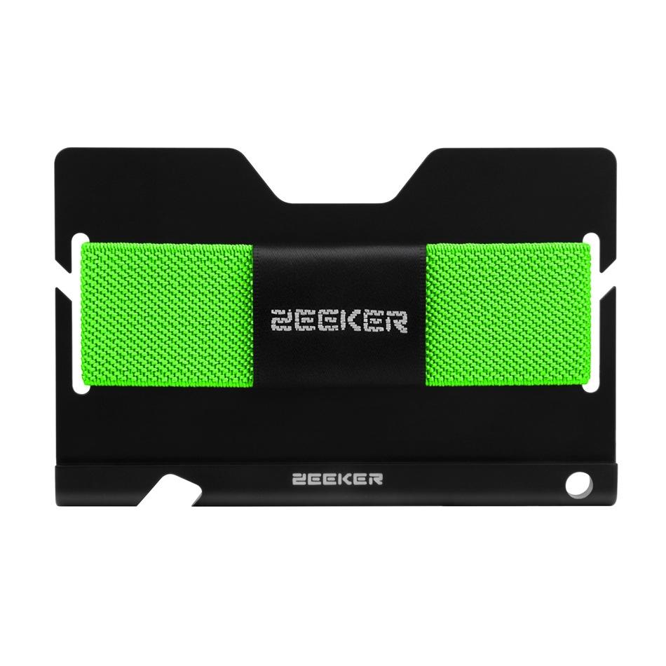 Multi Function Aluminum Card Holder For Men & Women Elastic Band Wallet - Blue