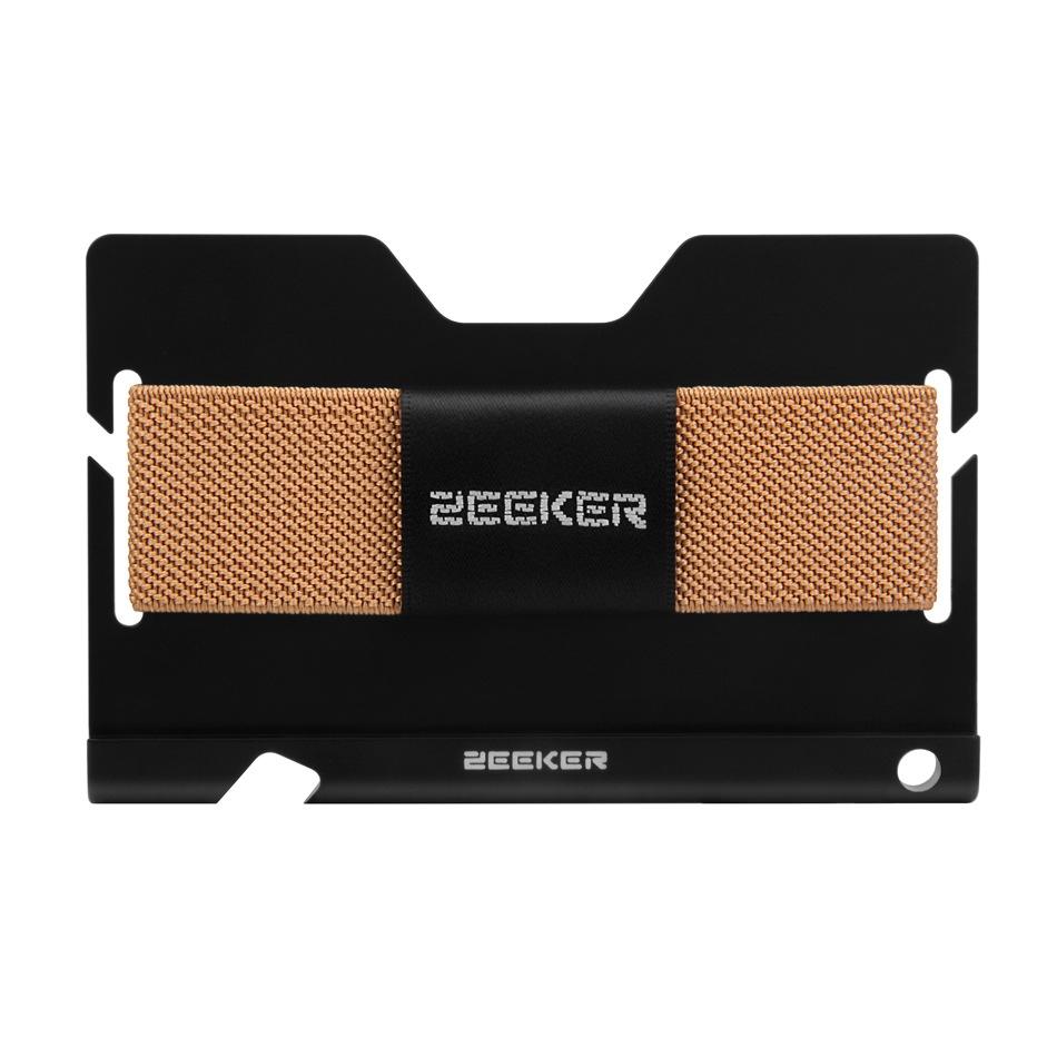 Multi Function Aluminum Card Holder For Men & Women Elastic Band Wallet - Blue