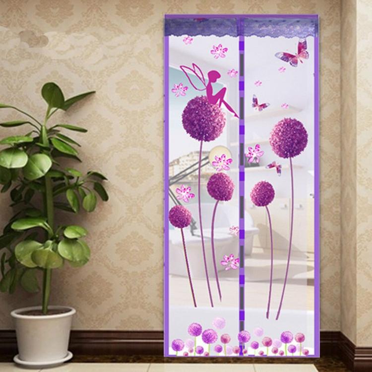 90x210cm Magnetic Summer Mosquito Screen Door Curtain - Green