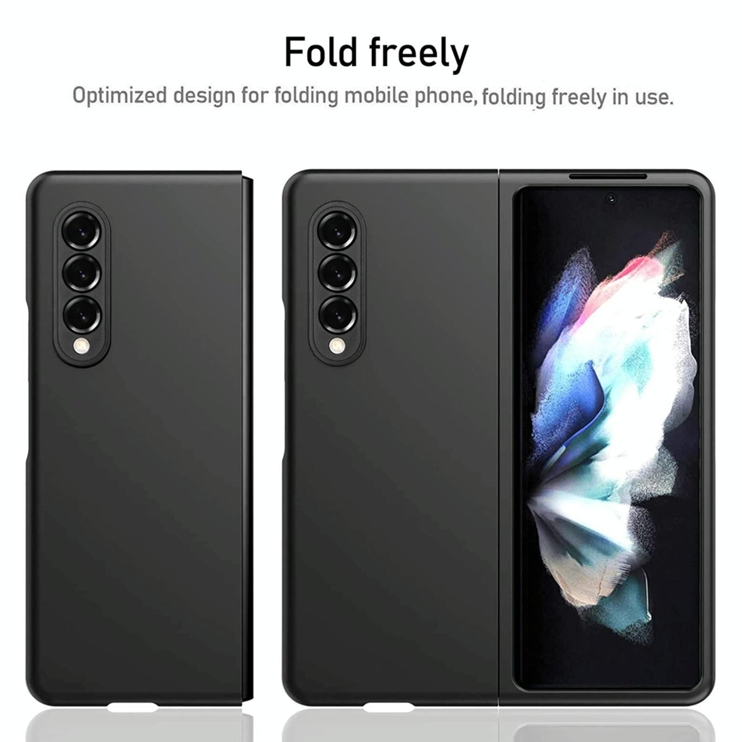 Foldable Metal-look Phone Case for Samsung Galaxy z Fold 4 - Green