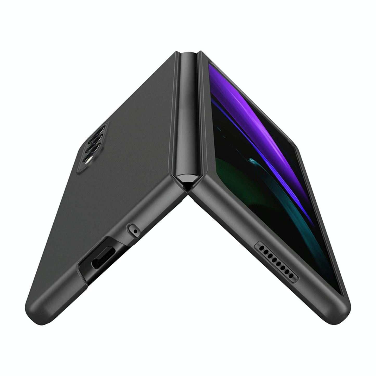Foldable Metal-look Phone Case for Samsung Galaxy z Fold 4 - Green