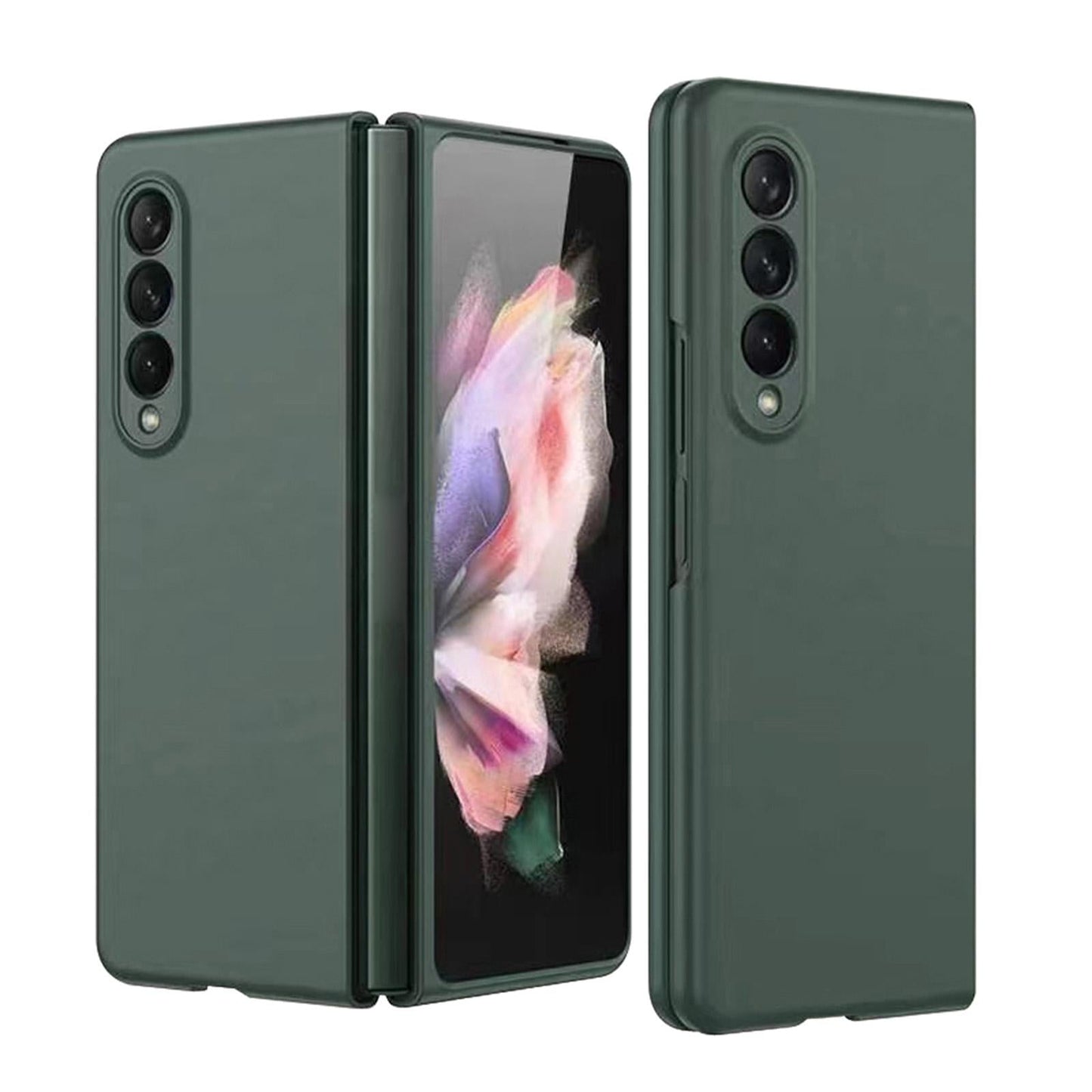 Foldable Metal-look Phone Case for Samsung Galaxy z Fold 4 - Green