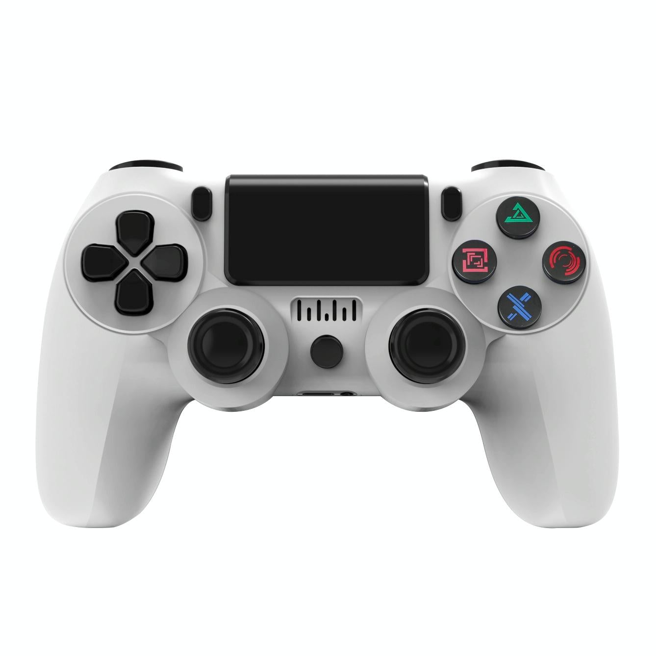 Wireless Bluetooth Game Controller for Ps4 with Dual Vibration and Light Strip - Blue