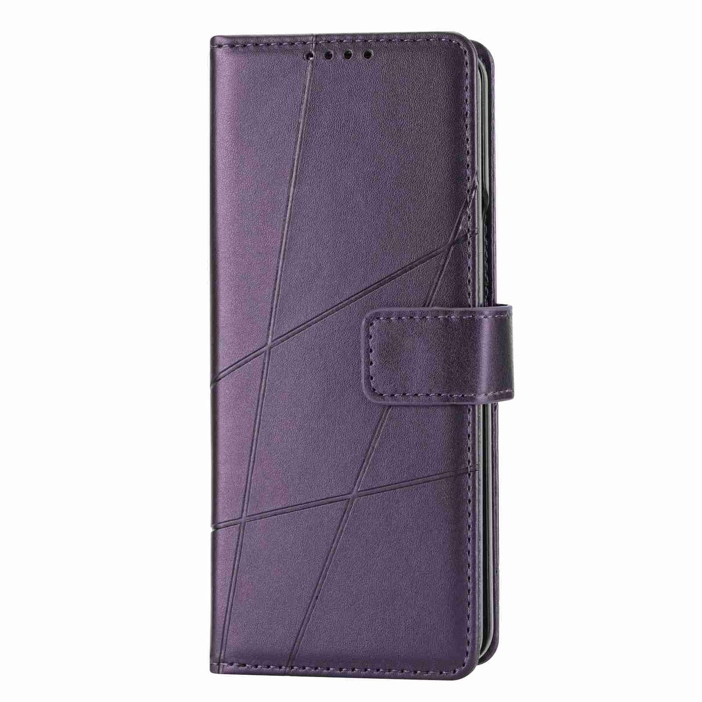 For Samsung Galaxy Z Fold4 5G Embossed Pu Leather Phone Case - Brown