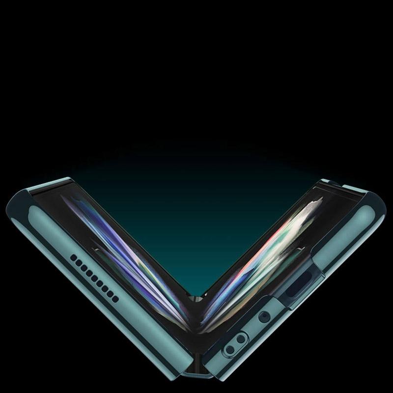 Full Coverage Electroplated Glass Case for Samsung Galaxy z Fold 4 - Silver