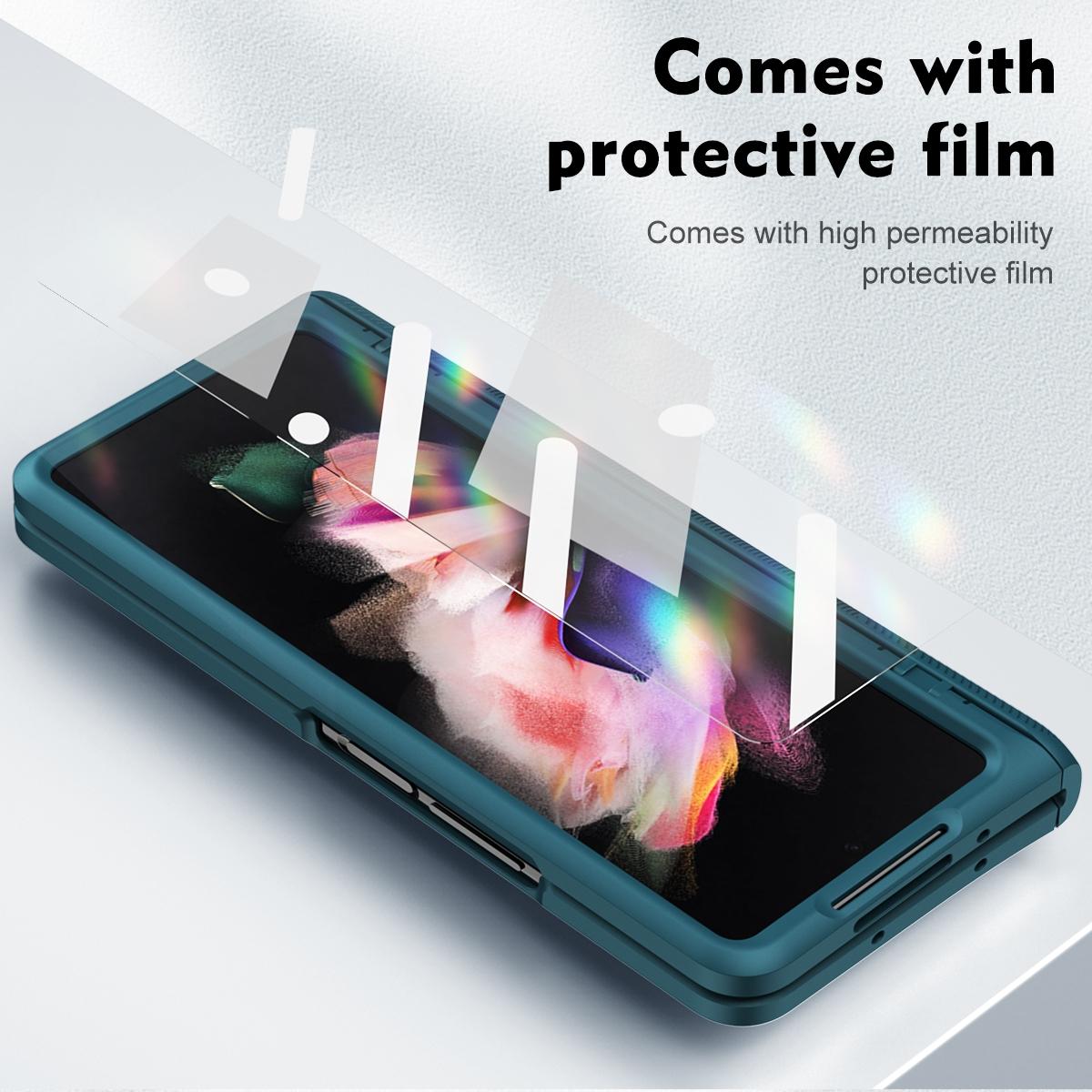Shockproof Secure Hinge Phone Case for Samsung Galaxy z Fold 4 5g - Green