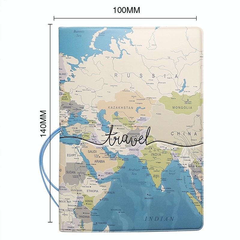 Passport Cover For Travel Abroad 3D Map Design - Tr1