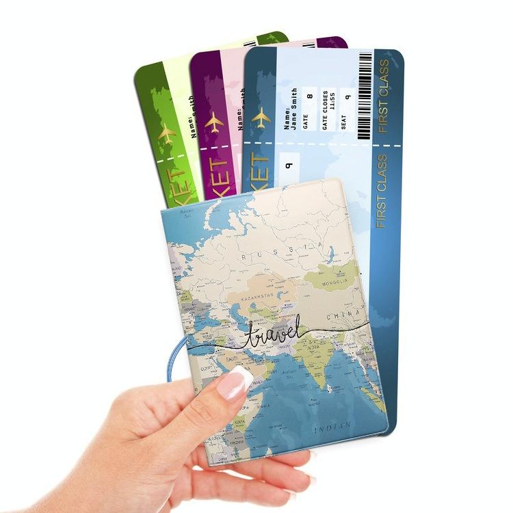 Passport Cover For Travel Abroad 3D Map Design - Tr1