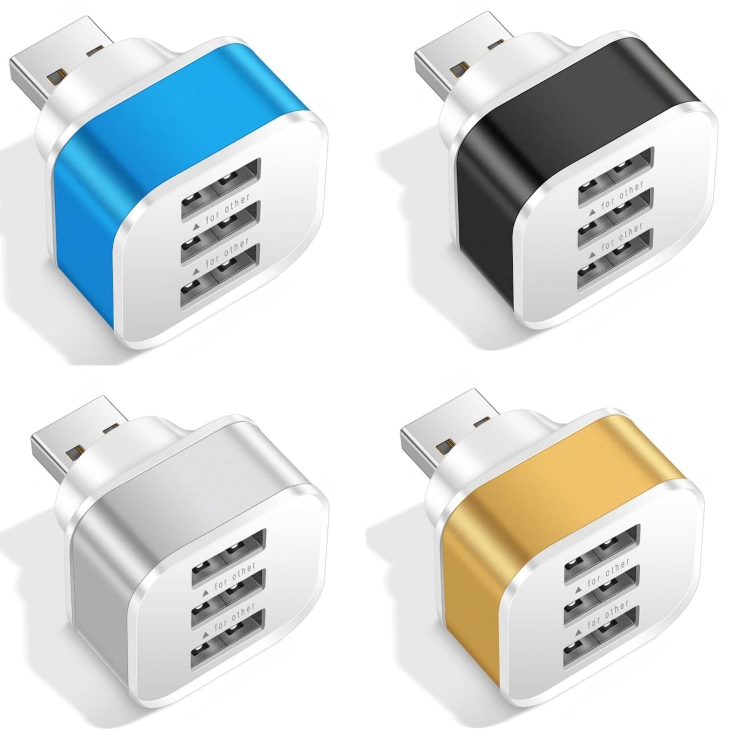 3-Port Usb 2.0 Hub Expander - Blue