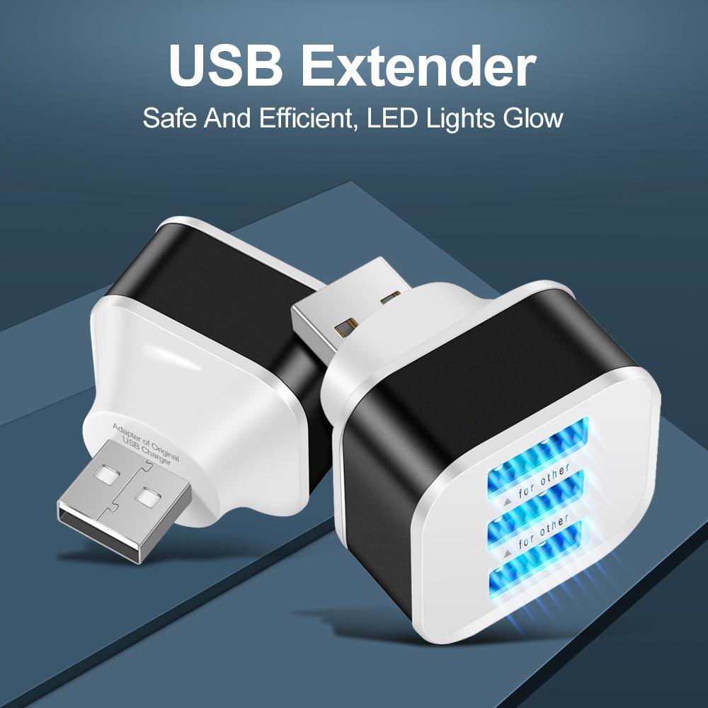 3-Port Usb 2.0 Hub Expander - Blue