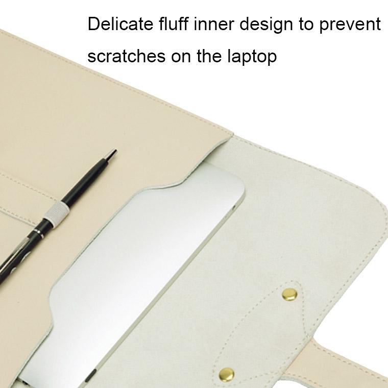 3-in-1 Waterproof Leather Laptop Liner Bag - 13 Inches - Baby Blue