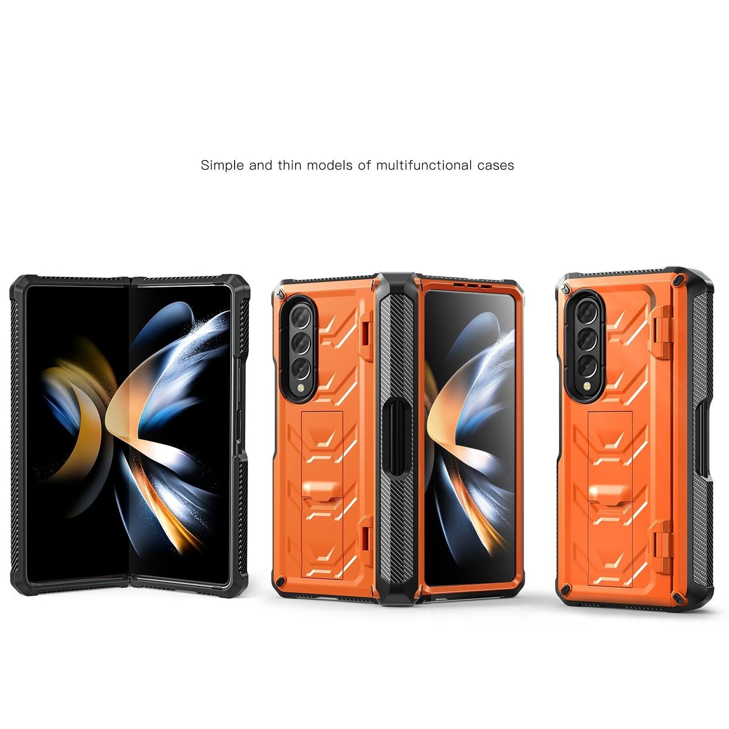 Foldable Shockproof Phone Case for Samsung Galaxy z Fold 4 / 5g - Green