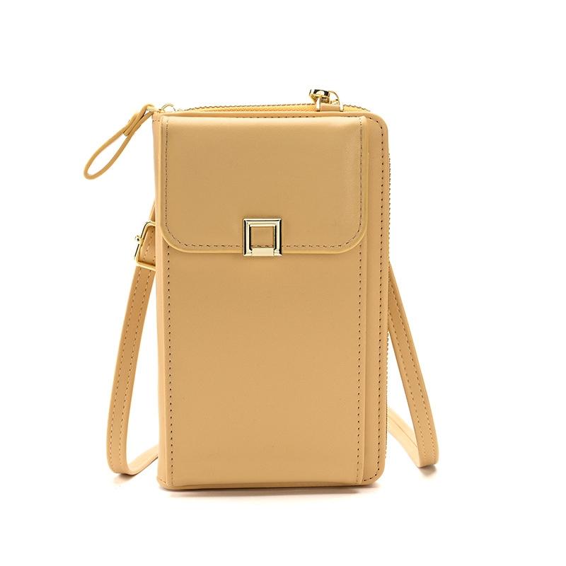Women Cross Body Phone Purse With Long Strap - Light Purple