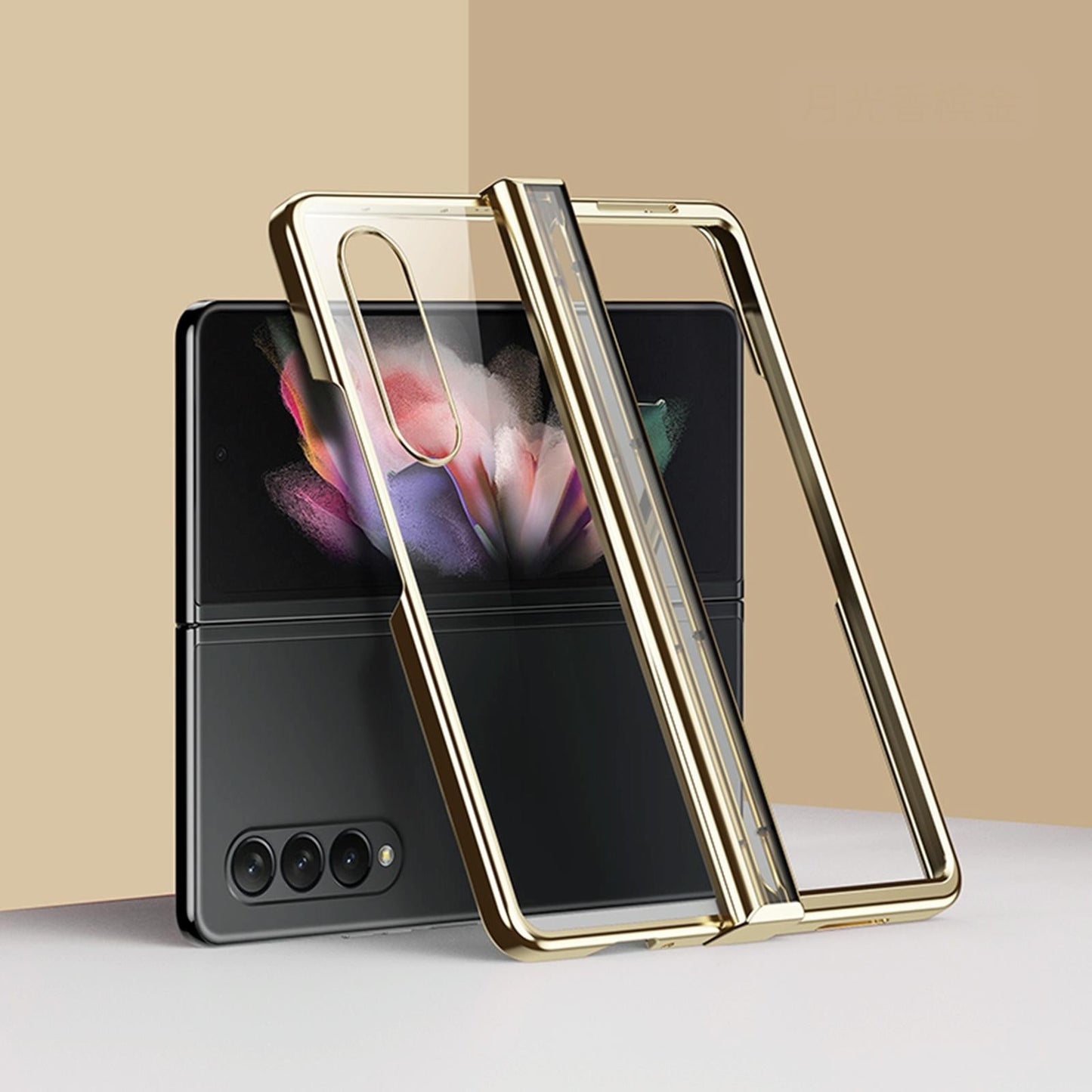 For Samsung Galaxy Z Fold4 5G Shockproof Pc Case - Full Coverage - Black