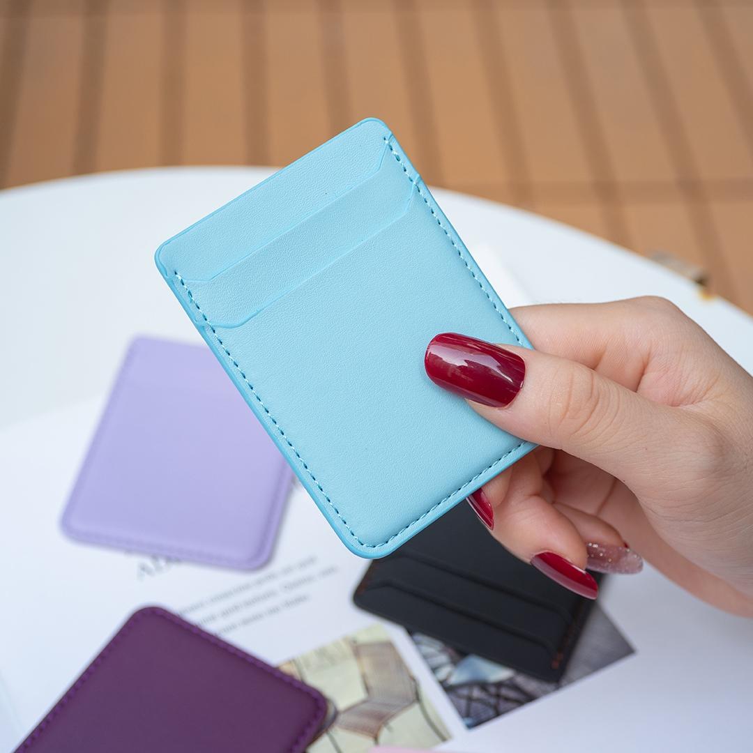 R20 Texture Card Bag Back Sticker For Mobile Phones - Blue