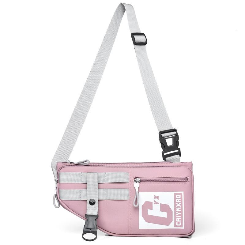 Large Sports Shoulder Bag With Multiple Pockets 2502 - Purple